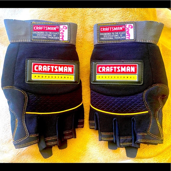 🔨CRAFTSMAN🔨 CARPENTER GLOVES EUC 🧤 - Picture 2 of 11